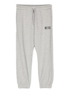 Diesel Kids pantalon de jogging en coton à logo imprimé - Gris