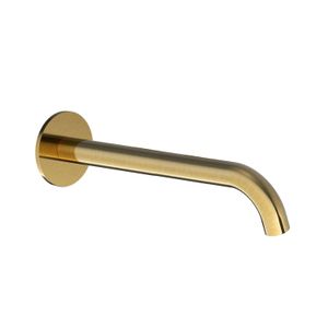 Wastafelkraan Uitloop Hotbath Cobber Rond 25 cm Geborsteld Messing Living Colours