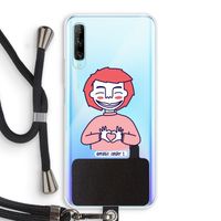 Hartje: Huawei P Smart Pro Transparant Hoesje met koord