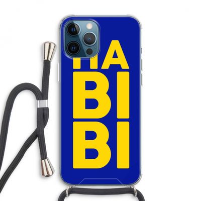 Habibi Blue: iPhone 12 Pro Max Transparant Hoesje met koord