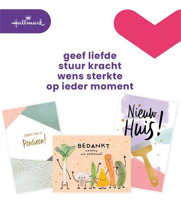 Hallmark navulset wenskaarten, divers, pak van 12 stuks