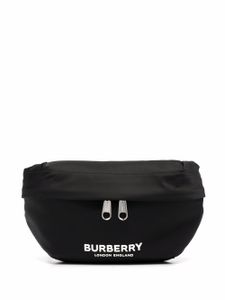 Burberry sac banane Sonny à logo imprimé - Noir