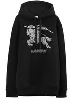 Burberry hoodie brodé à logo imprimé - Noir - thumbnail