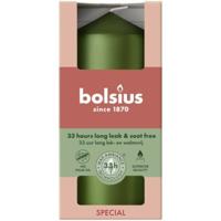 Bolsius stompkaars 6x12 cm metallic green