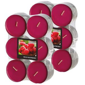 Geur theelichtjes/waxinelichtjes - Maxi - 24x - Wild Raspberry aroma - 8 branduren