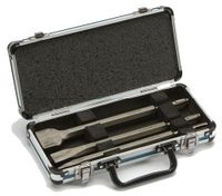 Makita Accessoires 3-delige SDS plus beitelset: Punt, Vlak en Spadebeitel in aluminium koffer D-42357 - D-42357