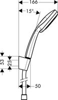 Hansgrohe Croma 100 Multi Badset Met Porter S Badset 160 Cm. Chroom - thumbnail