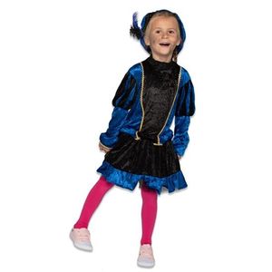Pietenjurkje kind Blauw/Zwart met petticoat