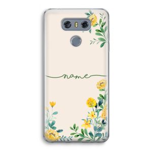 Gele bloemen: LG G6 Transparant Hoesje