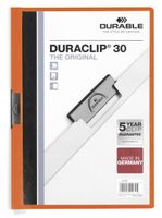 Durable DURACLIP 30 A4 stofklepmap PVC Oranje, Wit