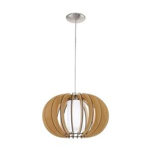 EGLO Stellato 1 Hanglamp - 1 Lichts - Ø40cm - Nikkel-Mat - Ahorn, Wit