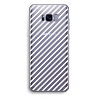 Strepen zwart-wit: Samsung Galaxy S8 Plus Transparant Hoesje