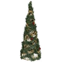 Kerstverlichting figuren Led kegel kerstboom draad/groen 40 cm 20 leds - thumbnail