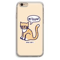 Miauw: iPhone 6 Plus / 6S Plus Transparant Hoesje