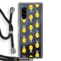 Ananas: Sony Xperia 5 Transparant Hoesje met koord