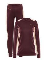 Craft Core Dry thermo onderkleding set donkerrood dames L