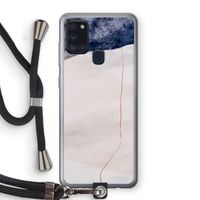 Stone White: Samsung Galaxy A21s Transparant Hoesje met koord