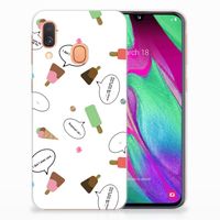 Samsung Galaxy A40 Siliconen Case IJsjes - thumbnail