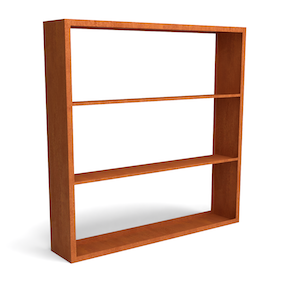 Egura cortenstaal houtopslag onderverdeling 3 vakken 2000x385x2000 mm - Geroba