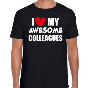 I love my awesome colleagues / collega cadeau t-shirt zwart voor heren 2XL  -