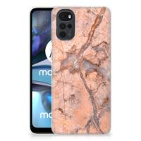 Motorola Moto G22 | TPU | Siliconen hoesje | Marmer Oranje