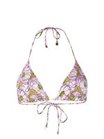 Tory Burch haut de bikini triangle à fleurs - Rose - thumbnail