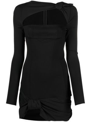 The Attico robe courte Donnie à design plissé - Noir