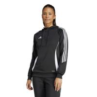 adidas Tiro 24 Hooded Trainingstrui 1/4-Zip Dames Zwart Wit - thumbnail