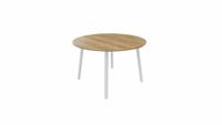 Tafel 9311 rond - 120 cm. - Wit - Eiken YT49a - Wit