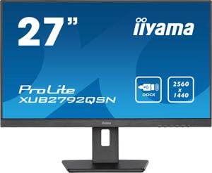 Iiyama PROLITE XUB2792QSN-B5 LED-monitor Energielabel E (A - G) 68.6 cm (27 inch) 2560 x 1440 Pixel 16:9 4 ms HDMI, DisplayPort, USB-C, USB, RJ45 IPS LED