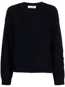 Valentino Garavani pull à broderies - Bleu