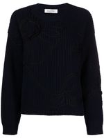Valentino Garavani pull à broderies - Bleu Valentino Garavani pull à broderies - Bleu