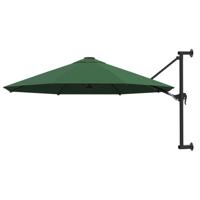 VidaXL Wandparasol met metalen paal 300 cm groen