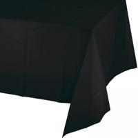 Party/verjaardag Tafelkleed - zwart - 274 x 137 cm - tafellaken van papier