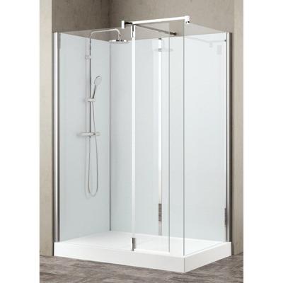 Nemo Stock complete inloopdouche 140x90cm helder 6mm veiligheidsglas witglas glazen wand RNAA14090H2H-A