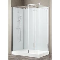 Nemo Stock complete inloopdouche 140x90cm helder 6mm veiligheidsglas witglas glazen wand RNAA14090H2H-A