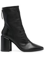 Halmanera bottines Bess 85 mm en cuir - Noir - thumbnail