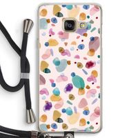 Terrazzo Memphis Pink: Samsung Galaxy A3 (2016) Transparant Hoesje met koord