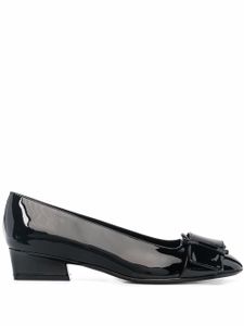 Ferragamo ballerines à boucles - Noir