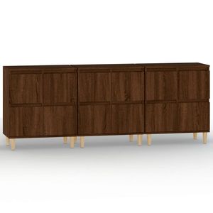 The Living Store Classic Bruineiken Dressoir - 60 x 35 x 70 cm - Duurzaam hout - Voldoende opbergruimte