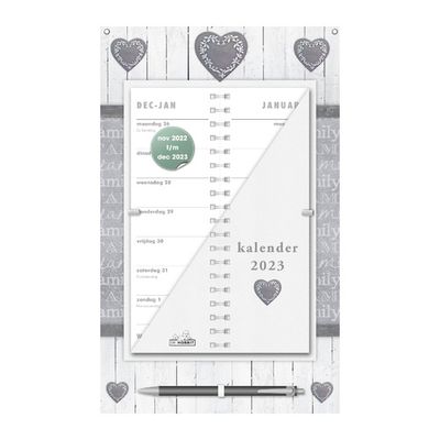 Omslagkalender Home wit 2023 - Spiraalgebonden (8719231166233)