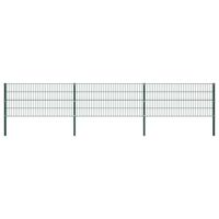 Schuttingpaneel met palen 5,1x0,8 m ijzer groen