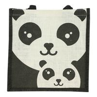 Juten Boodschappentas Panda met Jong