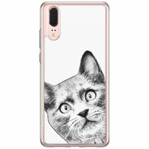 Huawei P20 siliconen hoesje - Kiekeboe kat