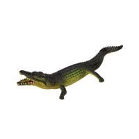 Ravensden rubber dieren speelfiguren krokodil - groen - van 30 cm