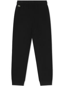 Lacoste Kids pantalon de jogging en coton à patch logo - Noir