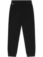 Lacoste Kids pantalon de jogging en coton à patch logo - Noir