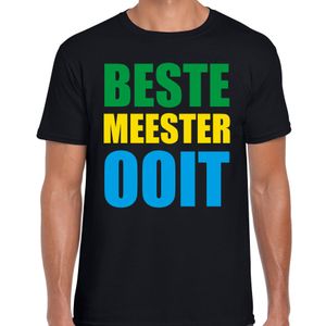 Beste meester ooit cadeau t-shirt zwart heren