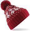 Beechfield CB456 Fair Isle Snowstar® Beanie - Classic Red/White - One Size