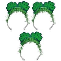3x Groene diadeem St Patricks Day   -